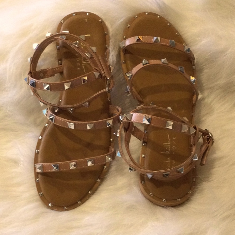 NWOT Nicole Miller Studded Sandals
